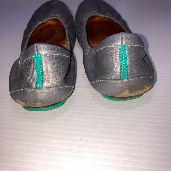 Tieks by Gavrieli Foldable Scrunch Ballet Flats Sz 9 Pewter Gray Leather From - Picture 5 of 11